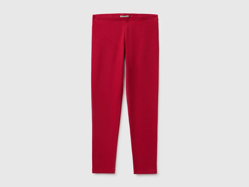 Leggings aus Stretch-Baumwolle mit Logo