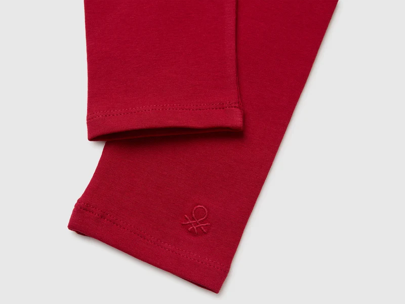 Leggings aus Stretch-Baumwolle mit Logo