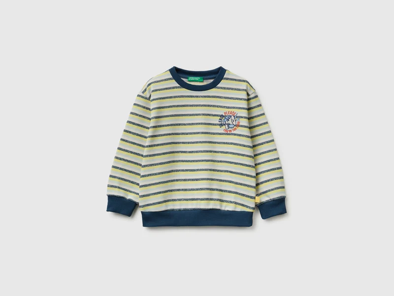 Übergroßes gestreiftes Sweatshirt
