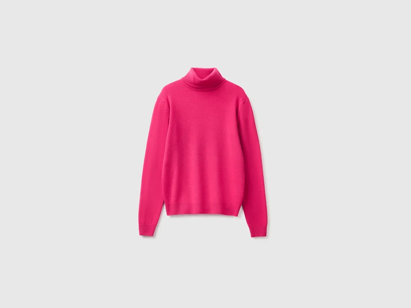 Rollkragenpullover aus 100 % Merinowolle