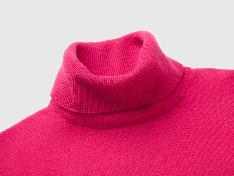 Rollkragenpullover aus 100 % Merinowolle