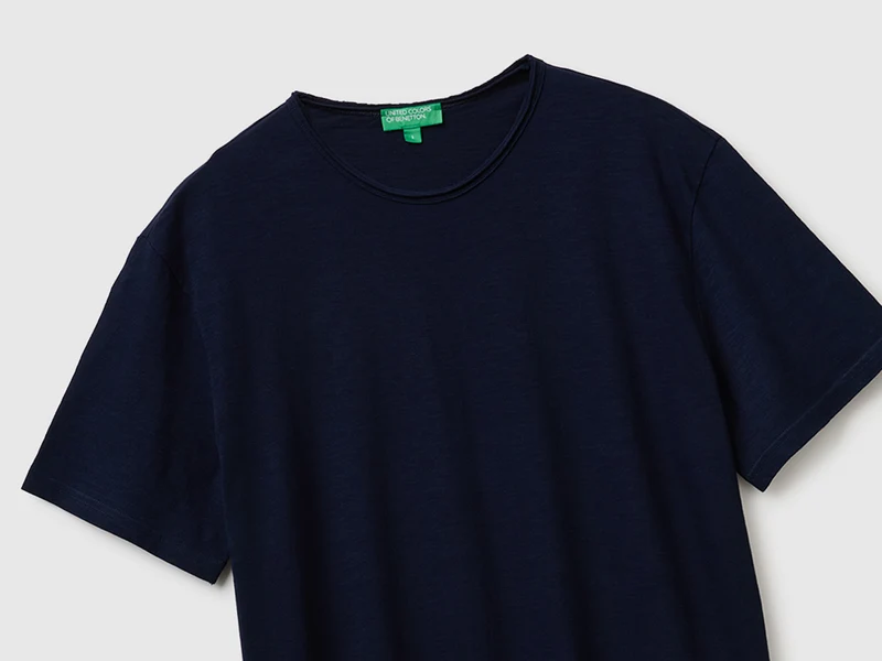 T-Shirt aus geflammter Baumwolle