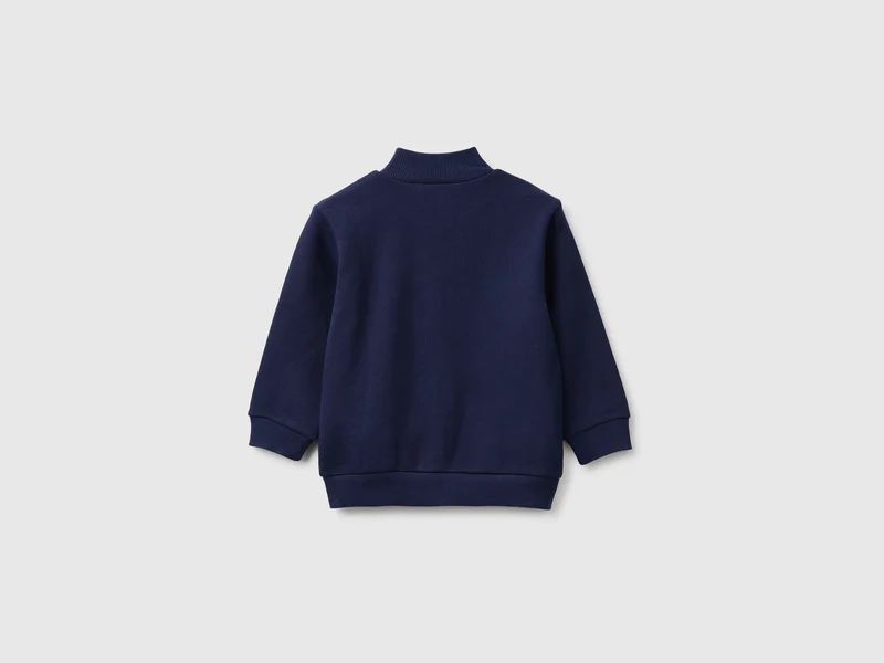 Baumwoll-Sweatshirt mit Reißverschluss