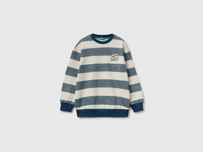 Übergroßes gestreiftes Sweatshirt
