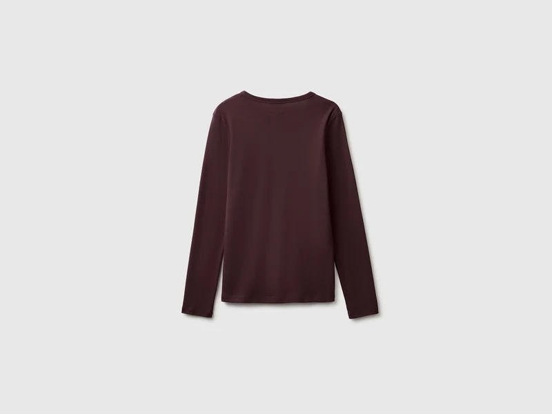 Langärmeliges T-Shirt mit Glitzerlogo