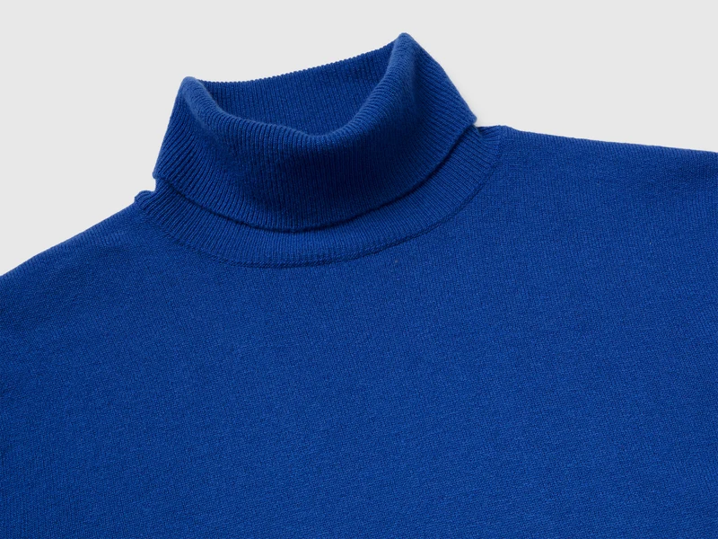 Rollkragenpullover aus 100 % Merinowolle