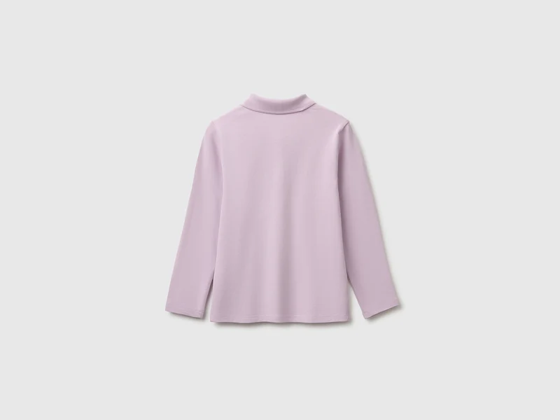 Langärmliges Poloshirt aus Baumwolle