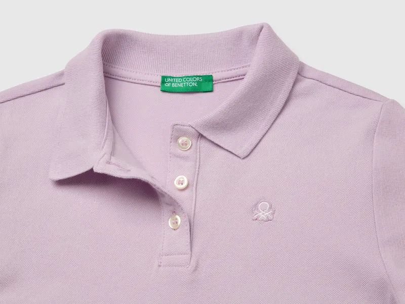 Langärmliges Poloshirt aus Baumwolle