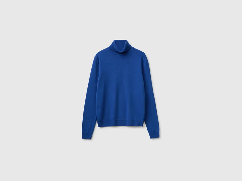 Rollkragenpullover aus 100 % Merinowolle
