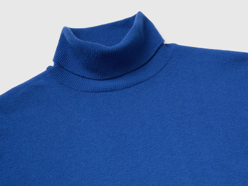 Rollkragenpullover aus 100 % Merinowolle