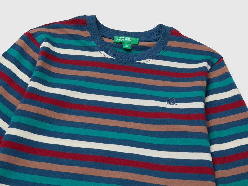Gestreiftes T-Shirt aus Bio-Baumwolle