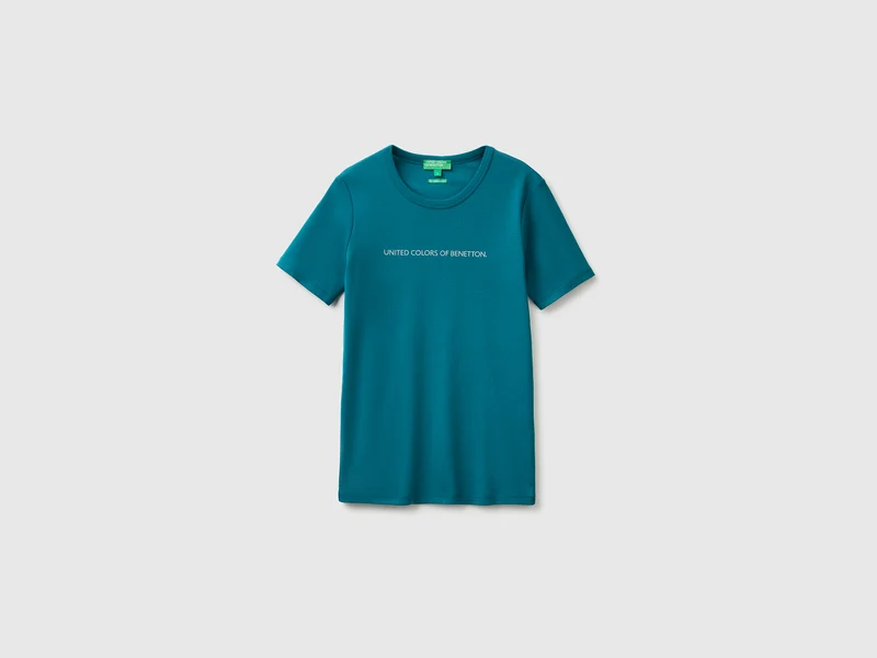 Kurzärmeliges T-Shirt mit Glitzerlogo