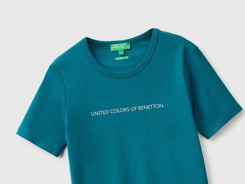 Kurzärmeliges T-Shirt mit Glitzerlogo