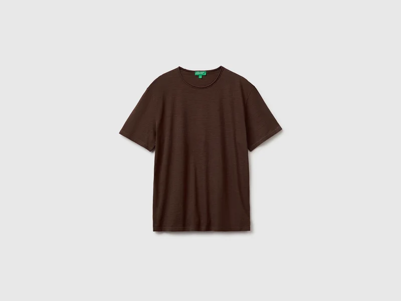 T-Shirt aus geflammter Baumwolle