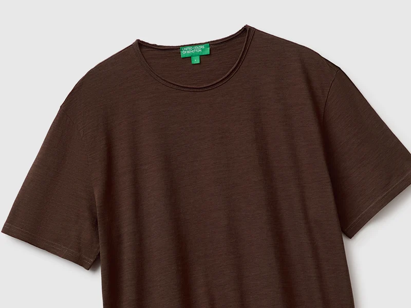 T-Shirt aus geflammter Baumwolle