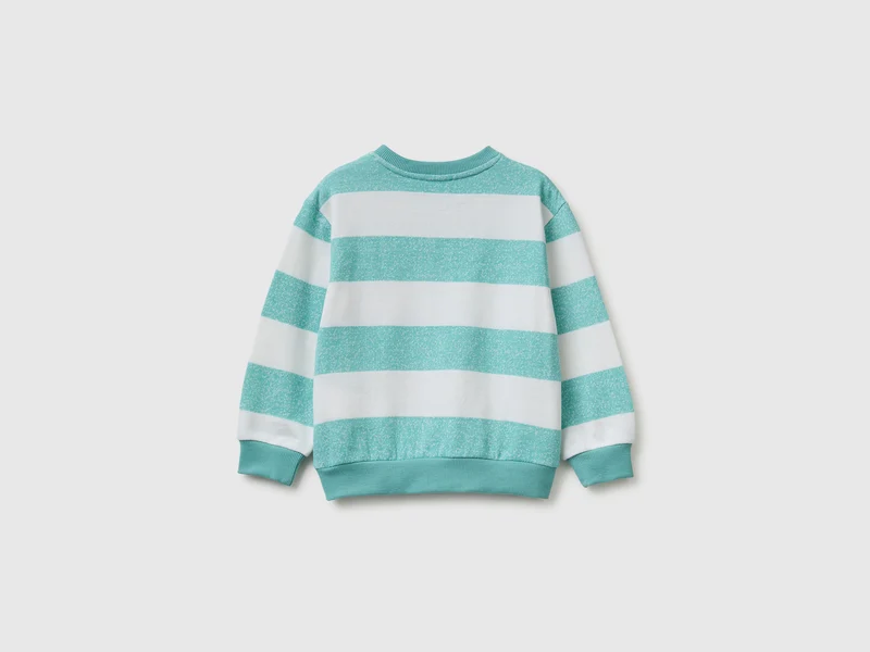 Übergroßes gestreiftes Sweatshirt
