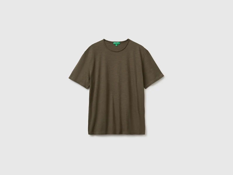T-Shirt aus geflammter Baumwolle