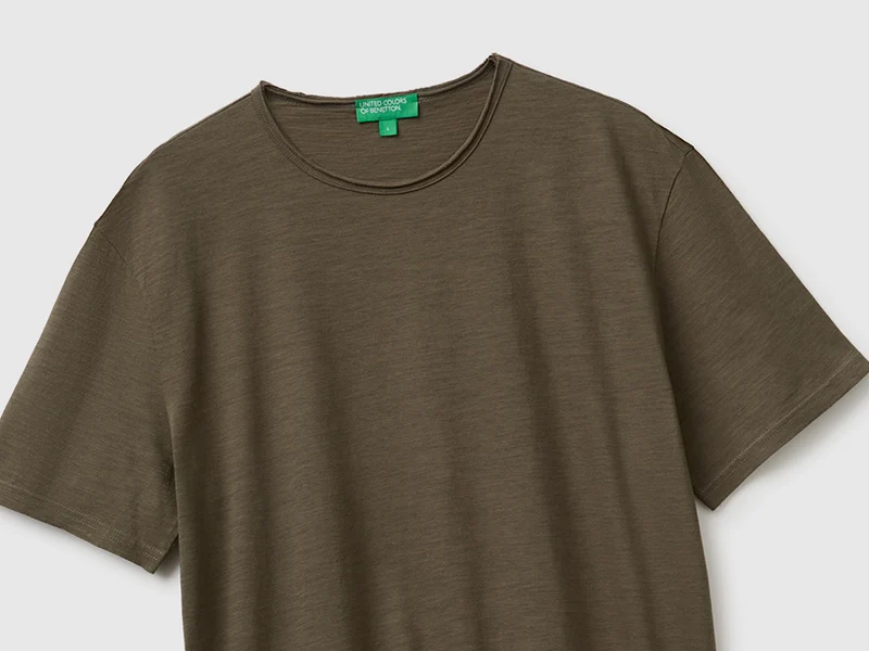 T-Shirt aus geflammter Baumwolle