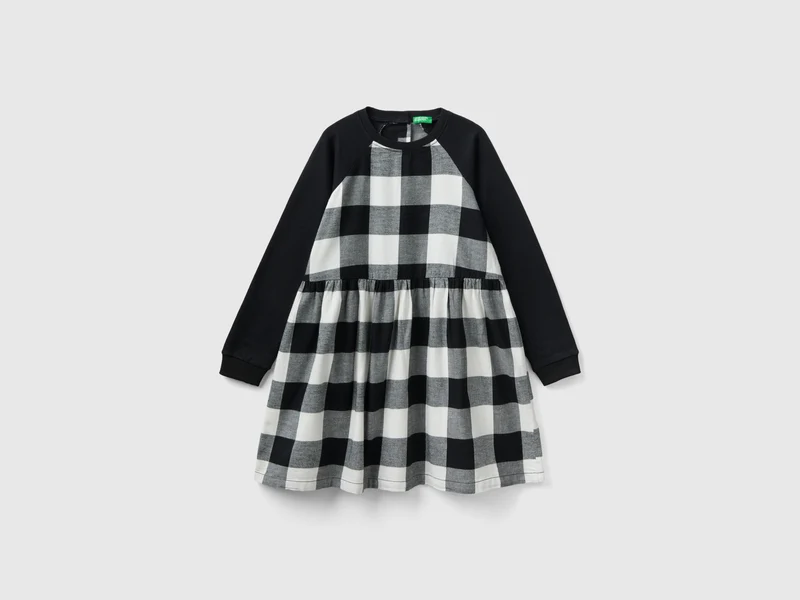 Kleid in 100% Baumwolle mit Schottenmuster
