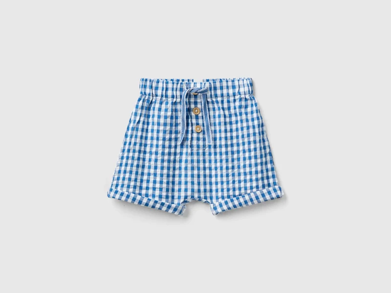 Vichy-Shorts aus reiner Baumwolle