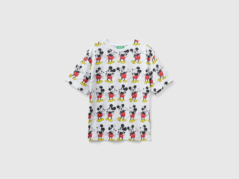 Shirt in Weiß mit Micky Maus-Print