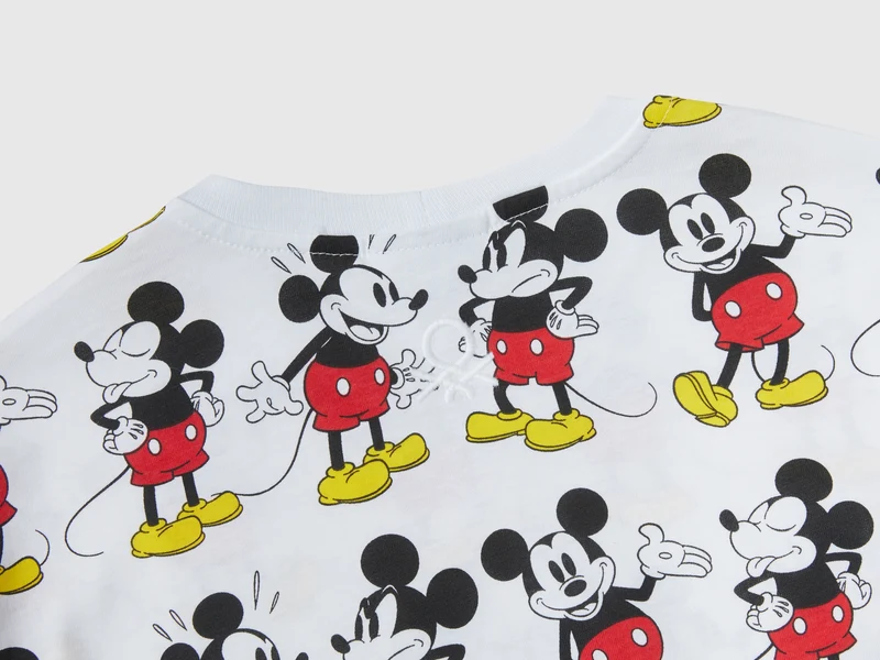 Shirt in Weiß mit Micky Maus-Print