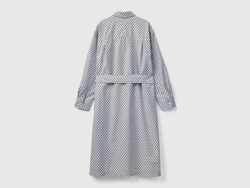 Chemisier-Midikleid mit Muster