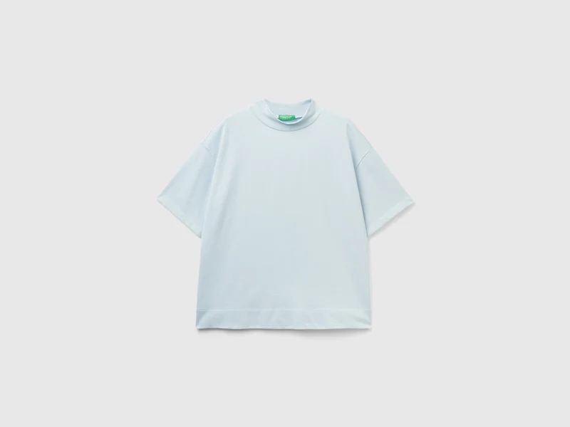 T-Shirt mit Stehkragen