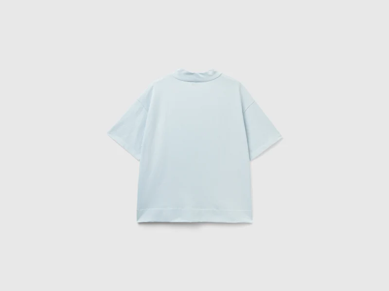 T-Shirt mit Stehkragen