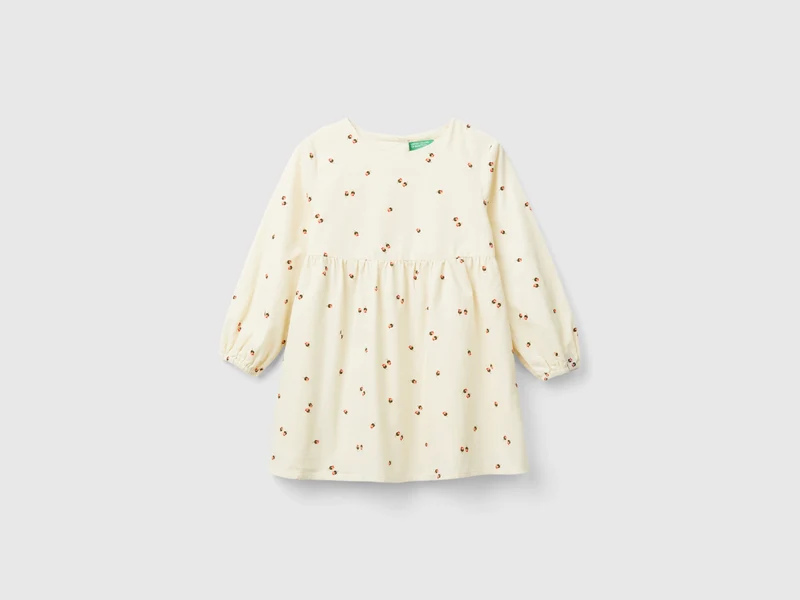 Samtkleid mit Rosen-Print