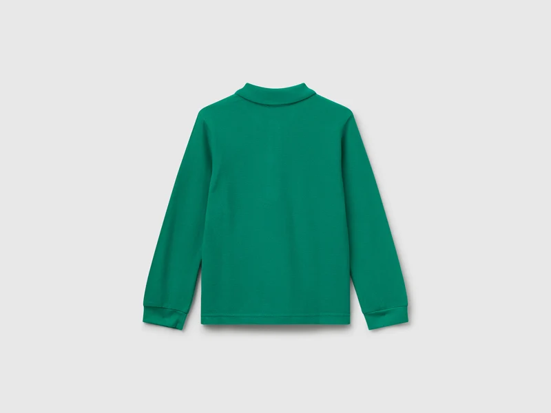 Langärmliges Poloshirt aus Baumwolle