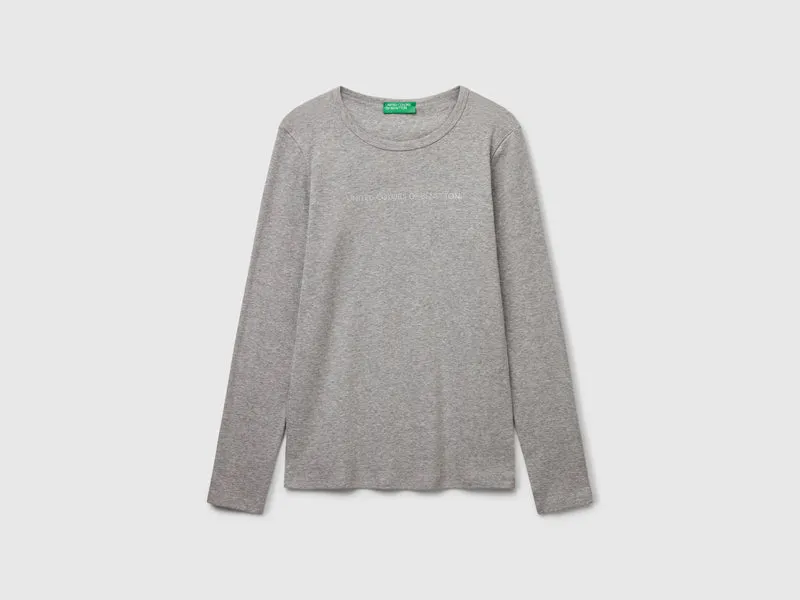 Langarm-T-Shirt aus 100 % Baumwolle