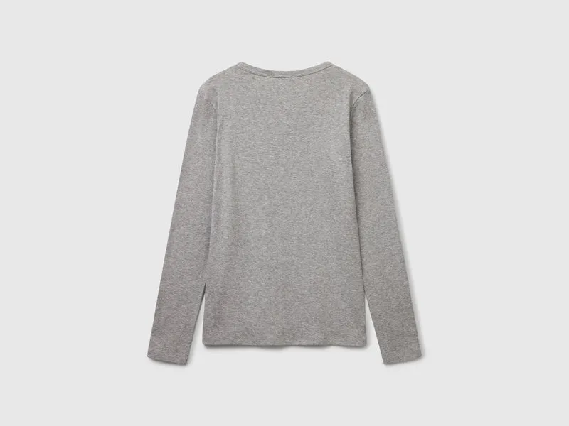 Langarm-T-Shirt aus 100 % Baumwolle
