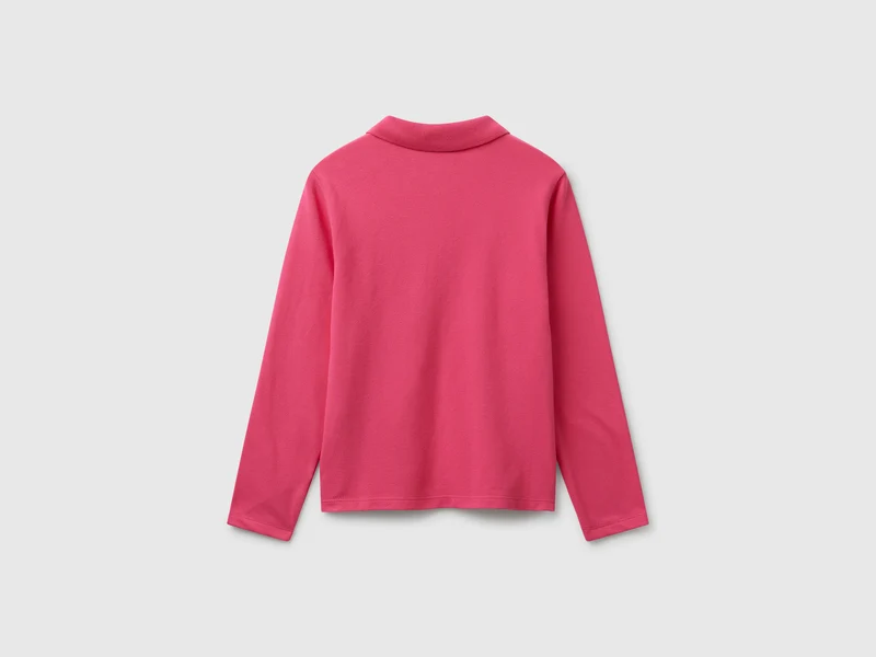 Langärmliges Poloshirt aus Baumwolle