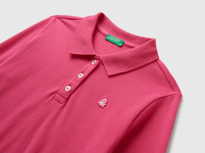 Langärmliges Poloshirt aus Baumwolle