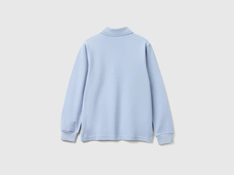 Langärmliges Poloshirt aus Baumwolle
