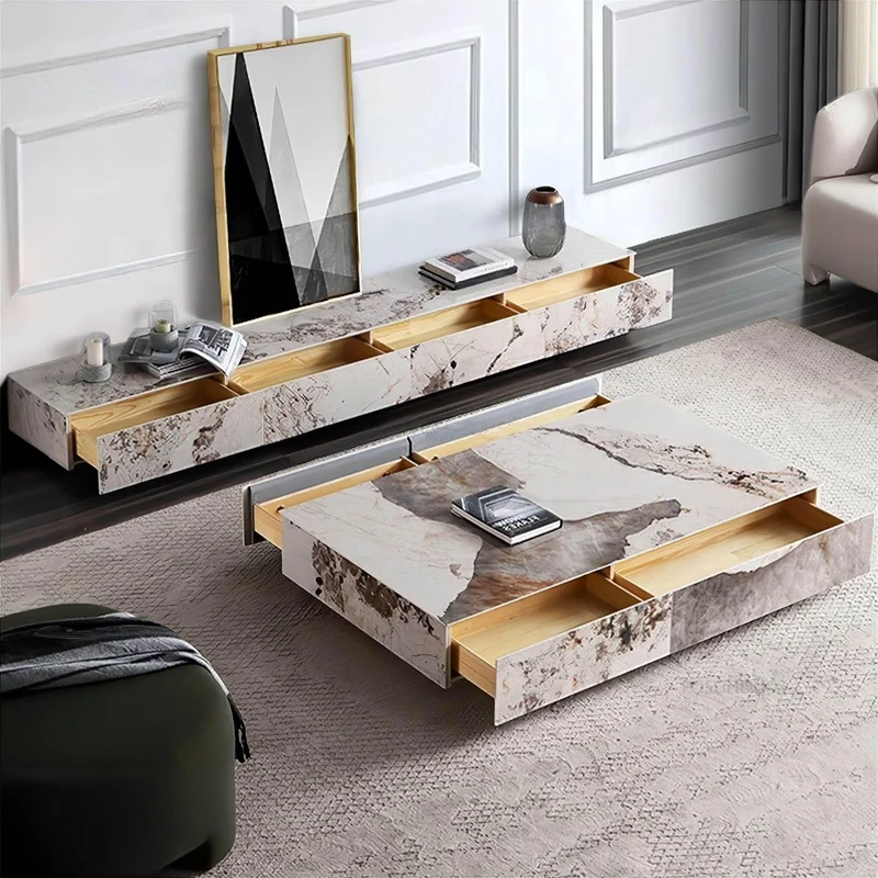 Modern TV Cabinet - Brunella Slate Entertainment Unit for Contemporary Living Rooms