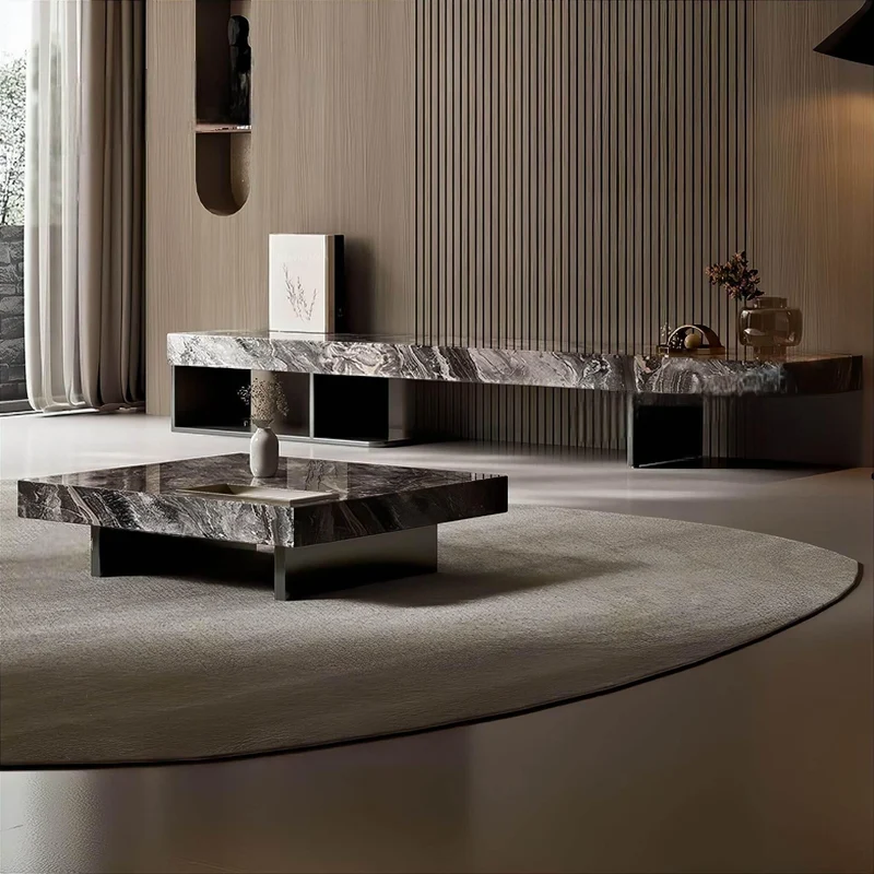 Marble TV Stand - Elegant Living Room Furniture