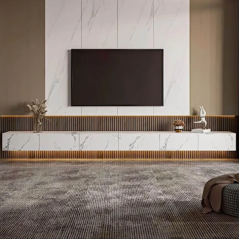 Modern Marble TV Cabinet - Stylish Home Entertainment Center