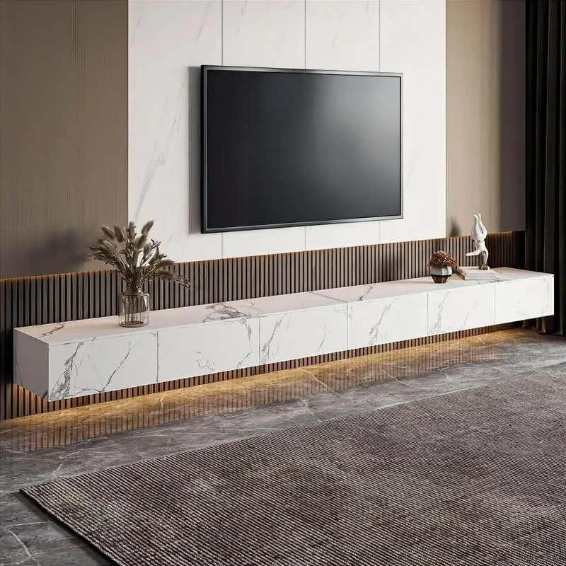 Modern Marble TV Cabinet - Stylish Home Entertainment Center