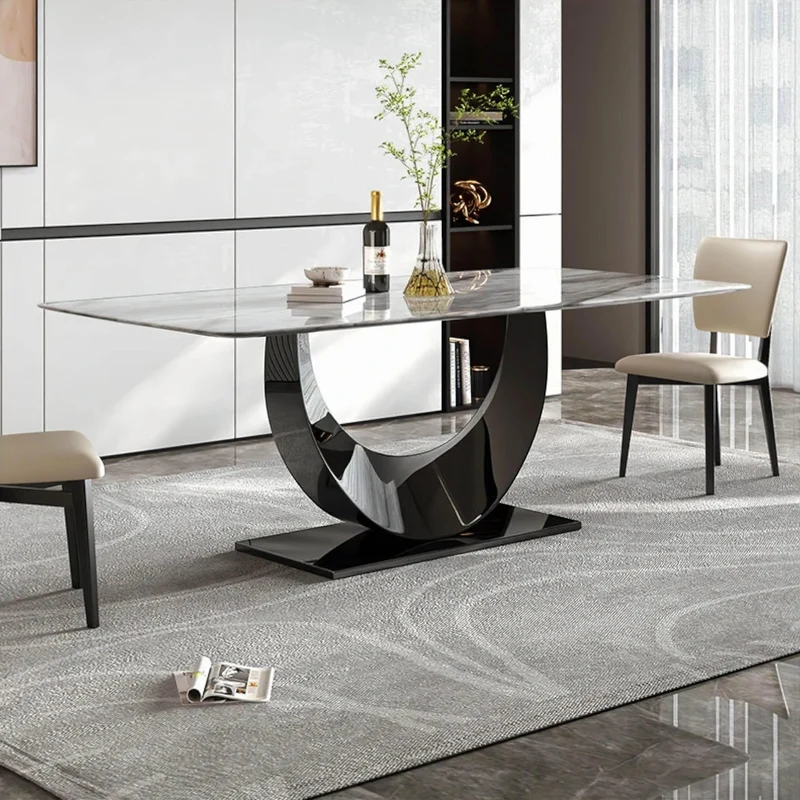 Silvia Marble Dining Table - Modern Elegant Furniture for Chic Dining Spaces