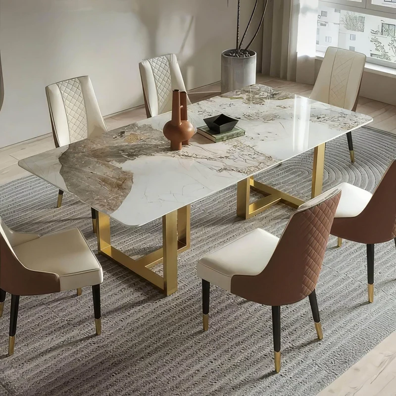 Gold Grandeur Dining Table - Elegant Design