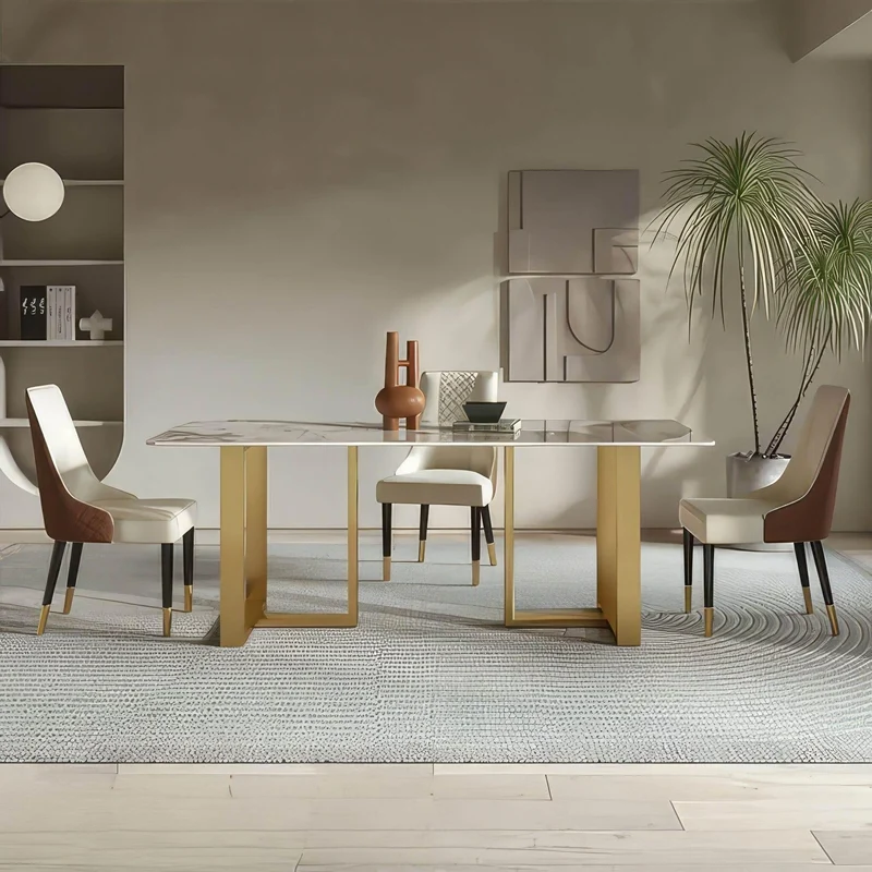 Gold Grandeur Dining Table - Elegant Design