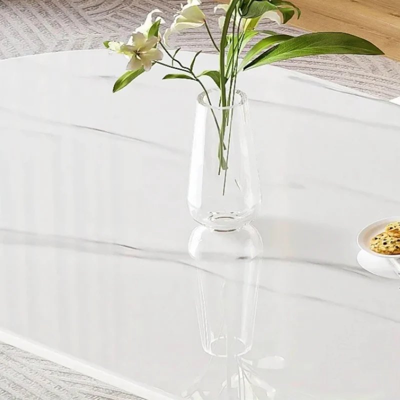 Modern Glass Top Dining Table - Debora Slate Furniture