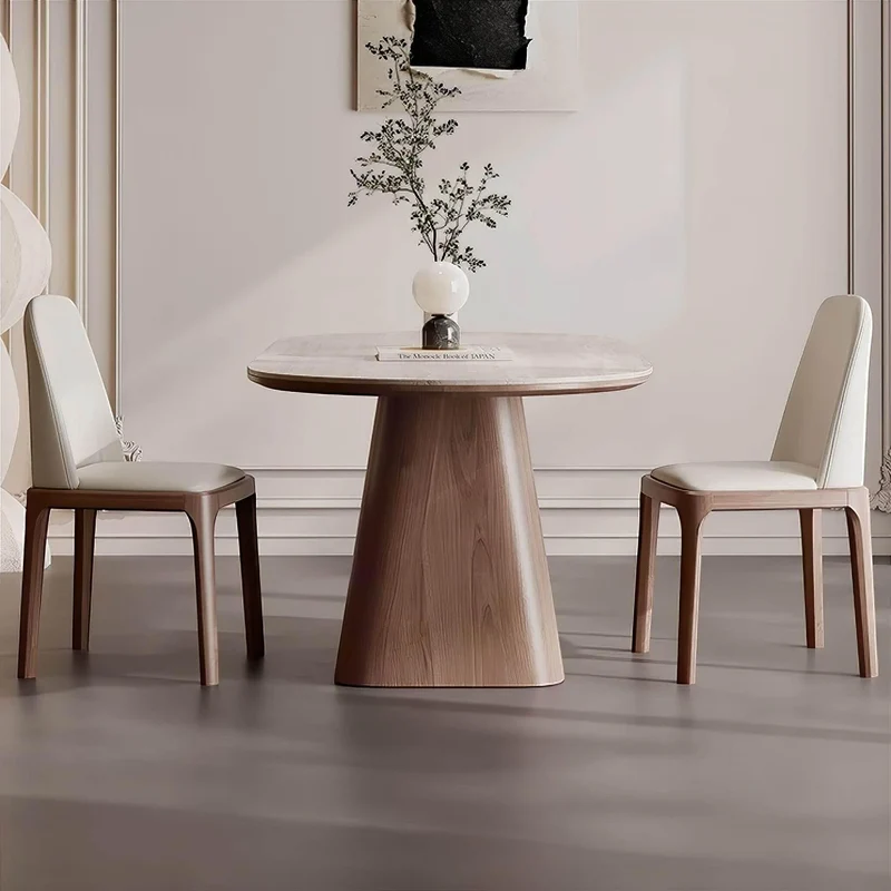 Charles Travertine Dining Table - Elegant Natural Stone Table