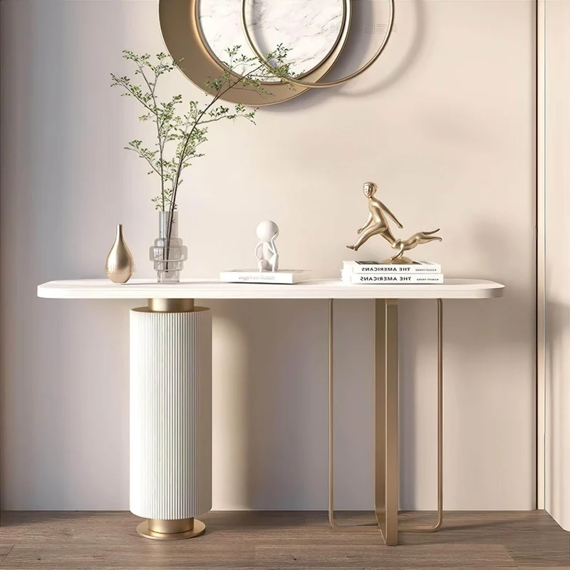 Modern Slate Console Table - Contemporary Living Room Furniture