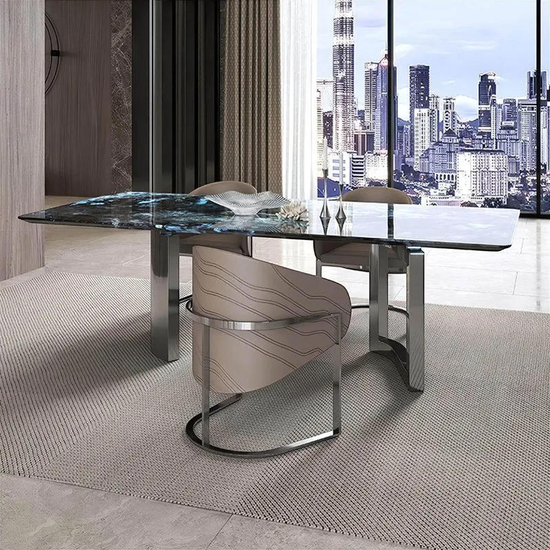 Modern Marble Dining Table - Elegant Quitterie Design