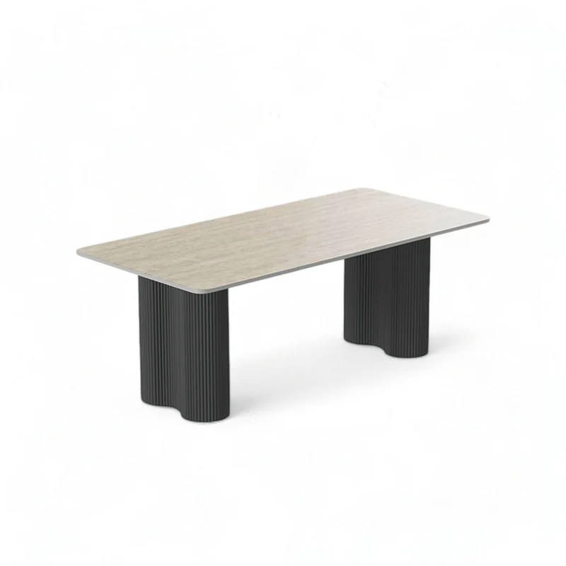 Travertine Dining Table - Elegant Natural Stone Dining Furniture