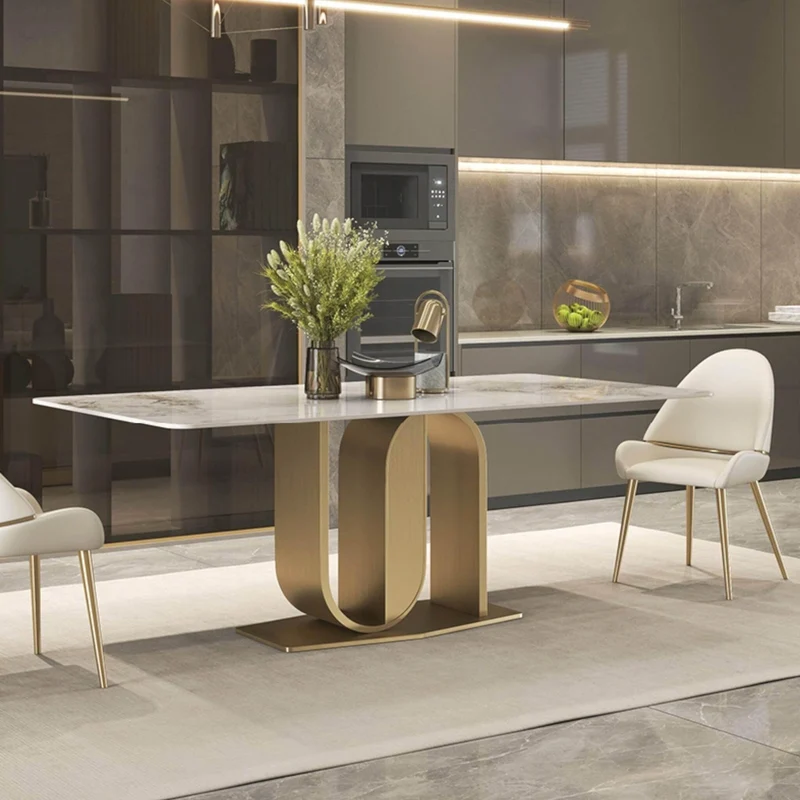 Modern Slate Dining Table - Elegant Furniture for Stylish Homes