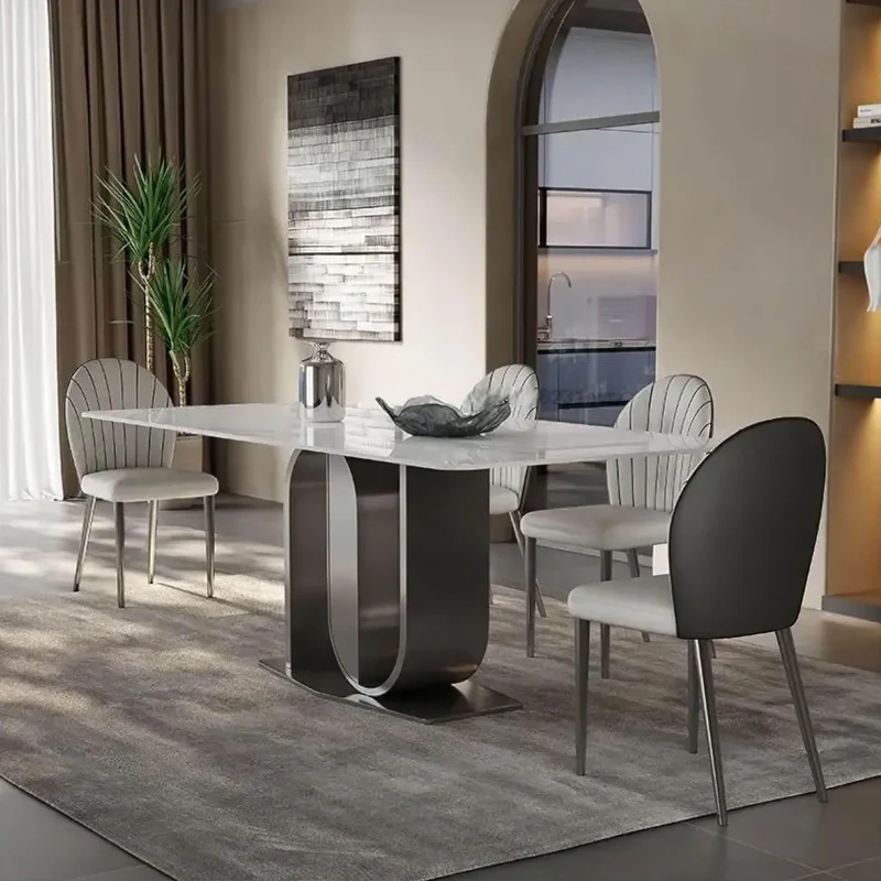 Modern Slate Dining Table - Elegant Furniture for Stylish Homes